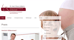 Desktop Screenshot of frauenarzt-dr-luebbers.de