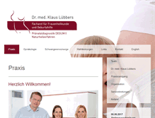 Tablet Screenshot of frauenarzt-dr-luebbers.de